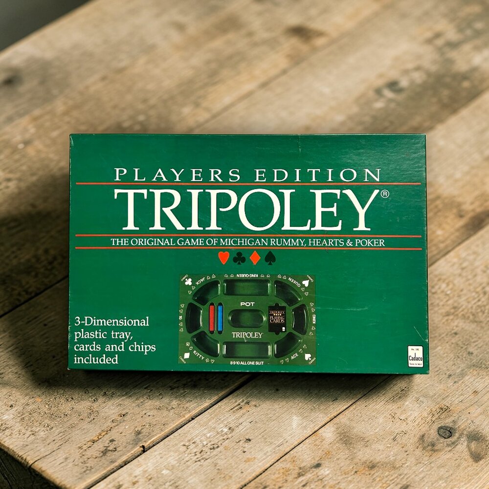 Vintage 1989 Cadaco Players Edition TRIPOLEY No.300 Game 100% COMPLETE!